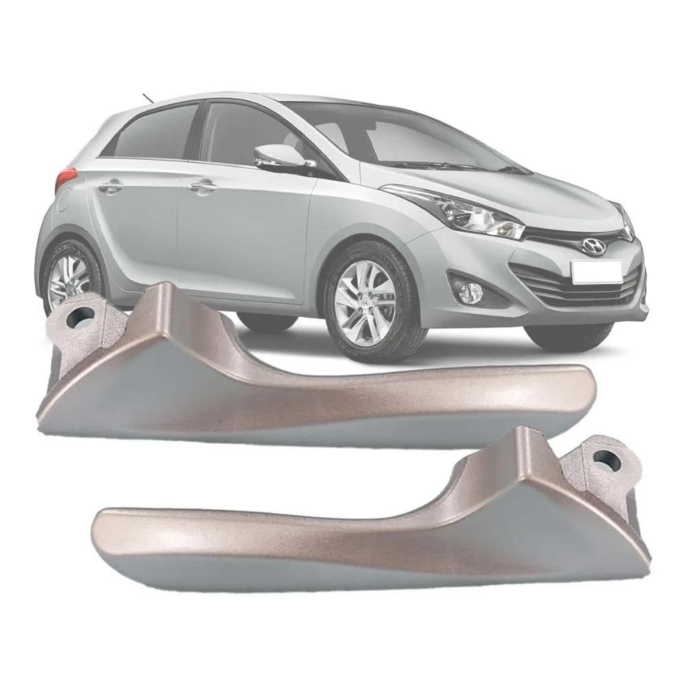 Par Gatilho Puxador Maçaneta Interna Hb20 Hb20 Sedan Prata - UN / 2 [F103]