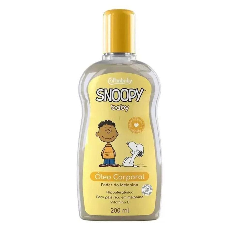 Óleo Corporal Snoopy Baby 200Ml Poder Da Melanina