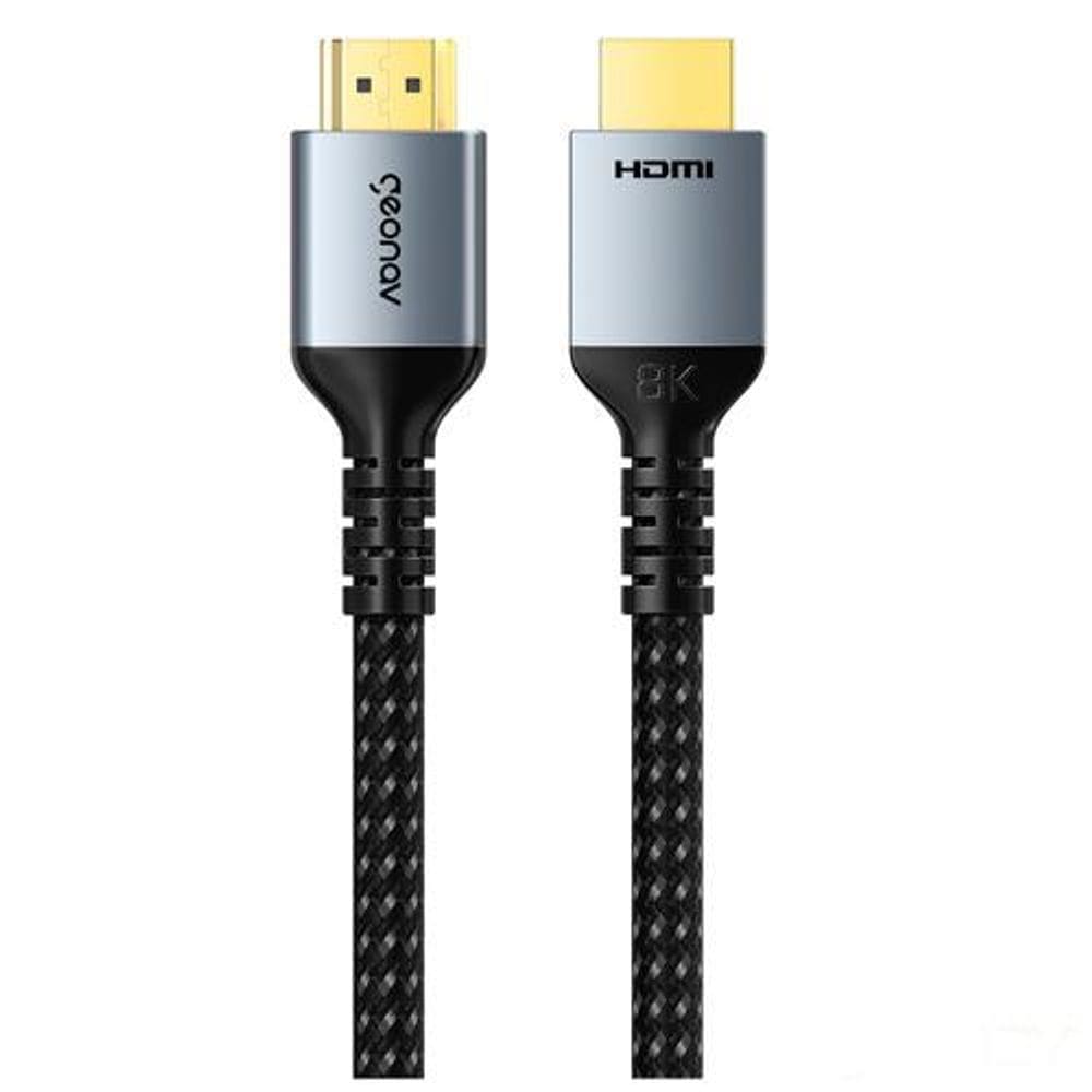 Cabo HDMI 2.1 com 2 metros Cinza - Geonav - HDMI2120