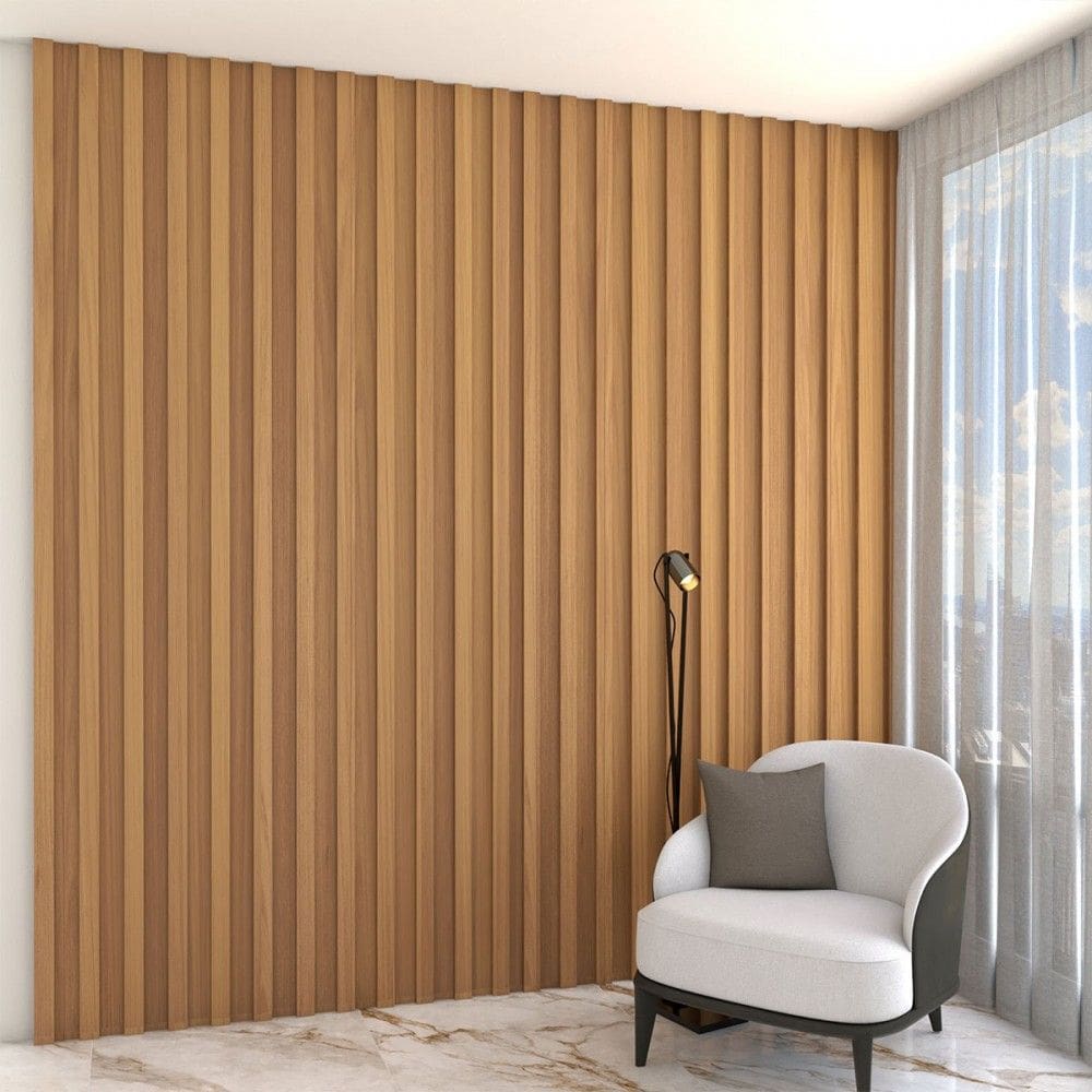 Painel para TV 100% Mdf Ripado Decoração Freijó - Panorama Móveis