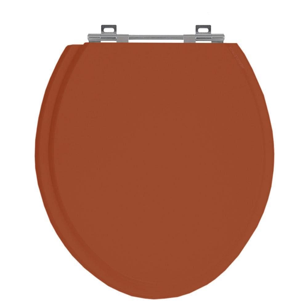 Assento Sanitário Universal Vaso Oval Caramelo Em Mdf