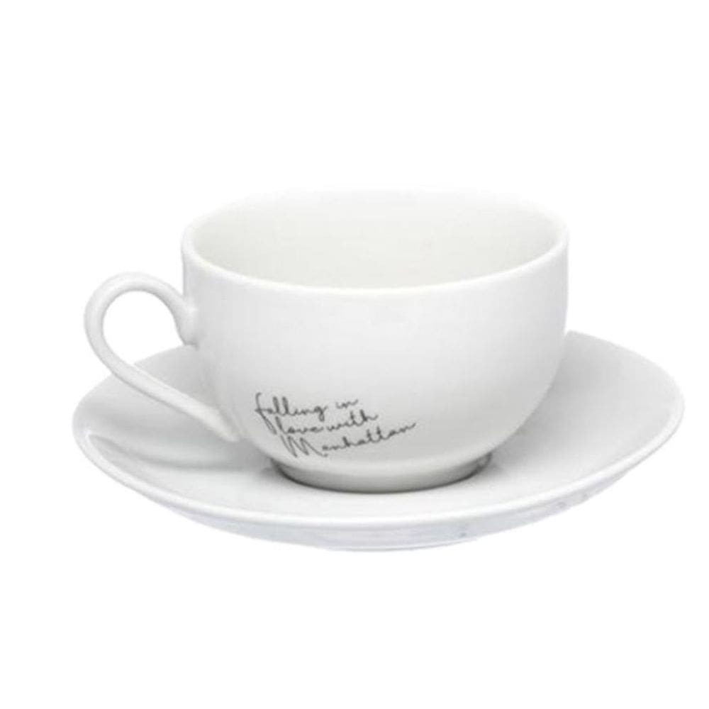 Cj Xicara Cafe 12Pcs 160Ml Manhat Branco