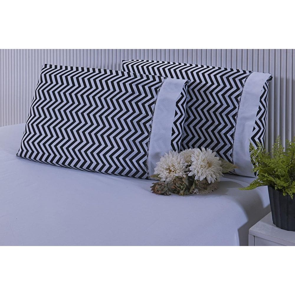 Jogo Lençol Solteiro 2 Peças 1,88X0,88X20Cm 180 Fios Chevron