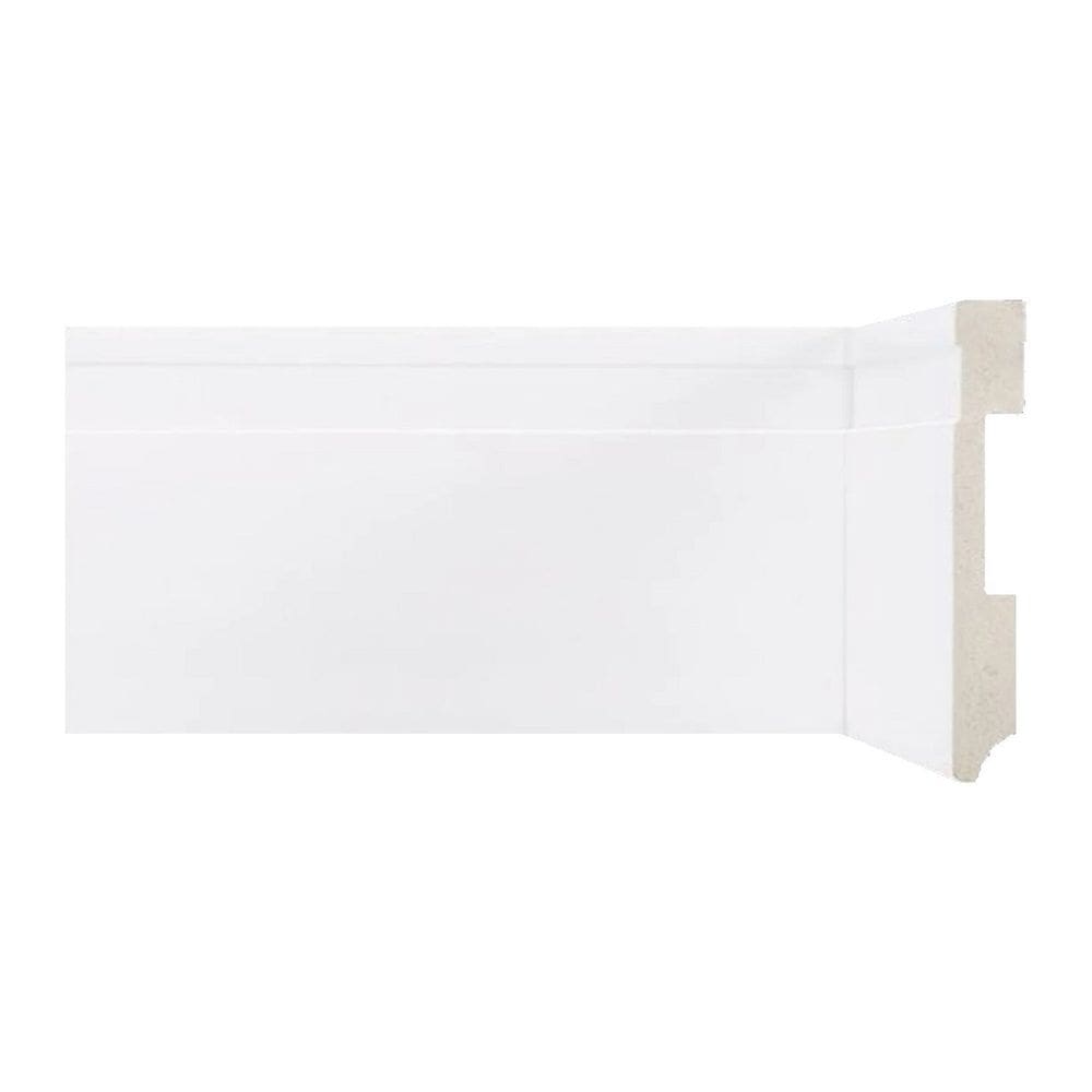 Rodapé de Poliestireno Frisado 10cm x 15mm x 2,40m Pix Revestimento - caixa com 28,8 m - Branco