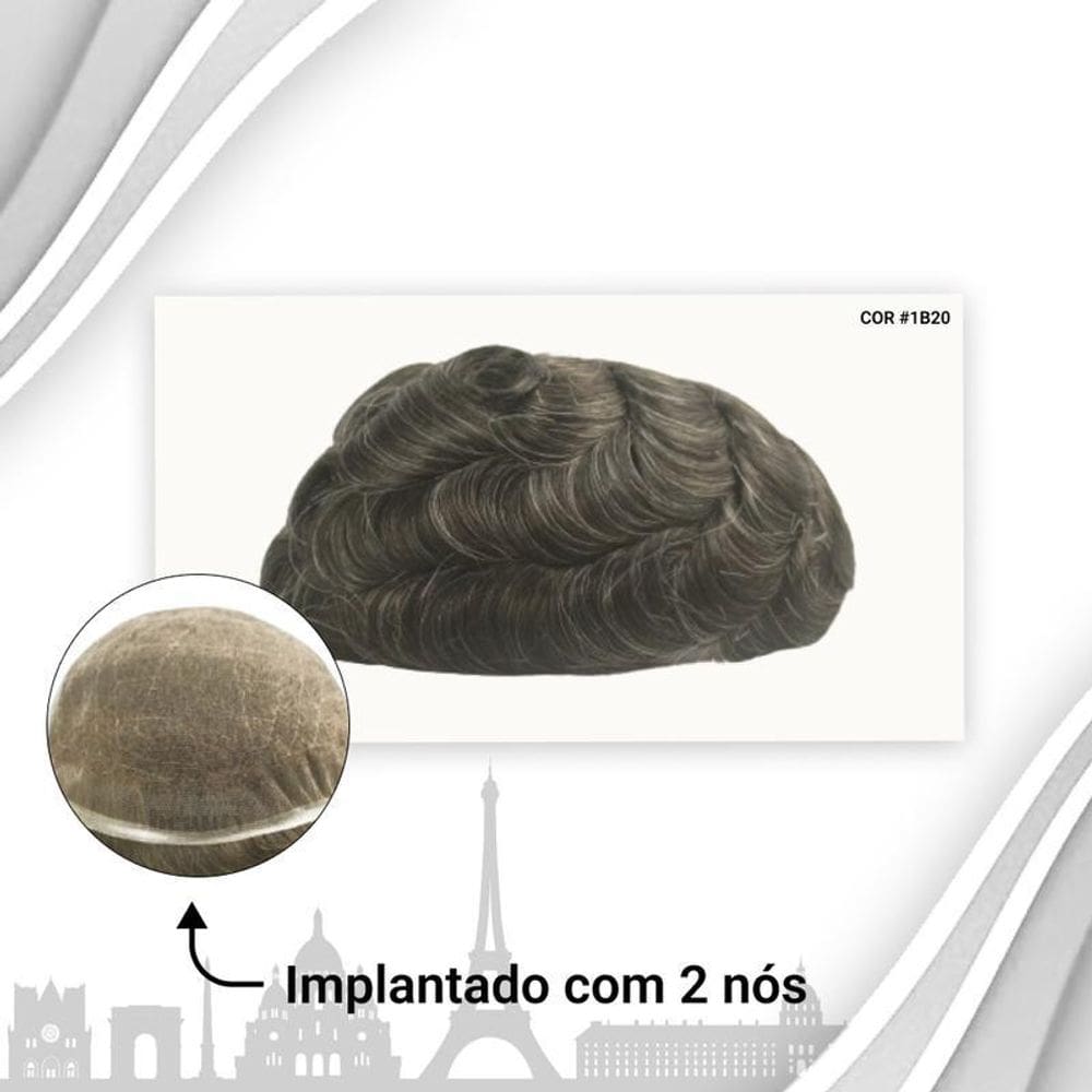 Protese Capilar Full Lace Masculina Francesa 20X25
