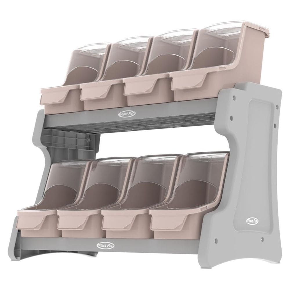 Dispenser Balcão Móvel Pdv Display 8X3,8Lts Plast Pet Nude