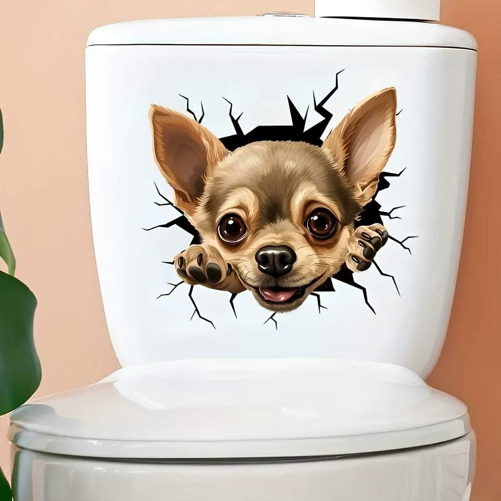 Adesivo Para Vaso Sanitário Cachorro Mod07
