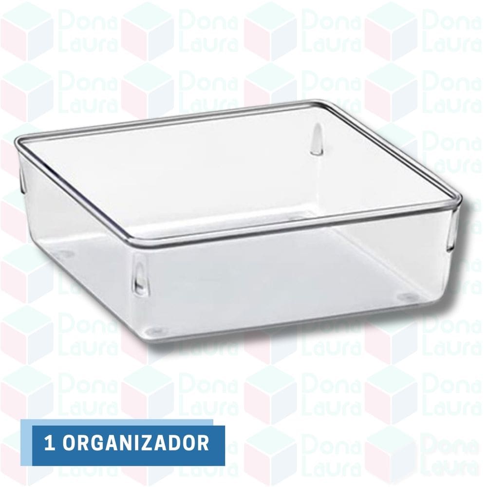 Organizador Acrílico Transparente Resistente Escritório 1 Un