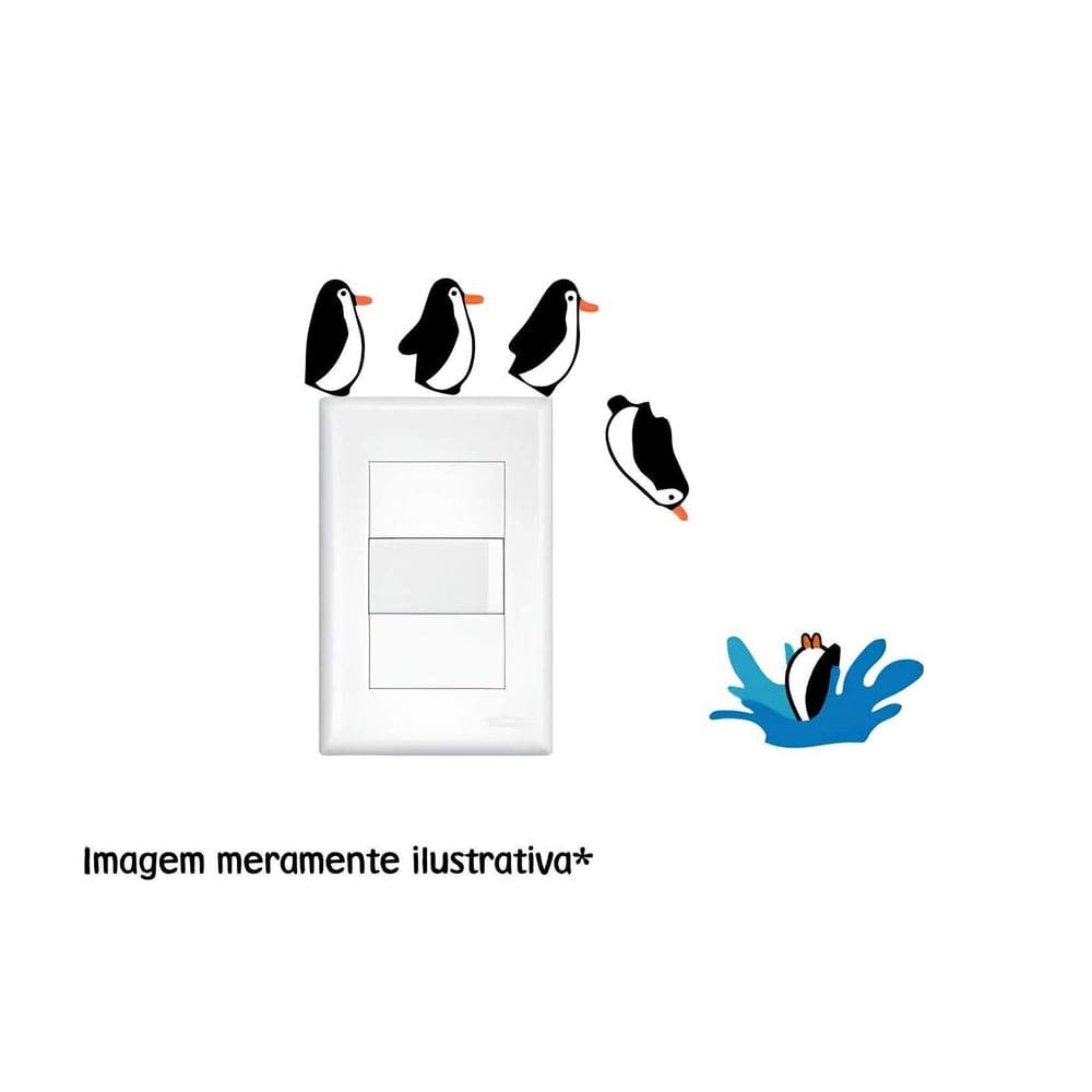 Adesivo Para Interruptor Pinguim Mergulhando