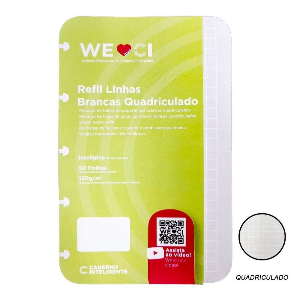 Refil Caderno Inteligente 120G Inteligine Linha Branca