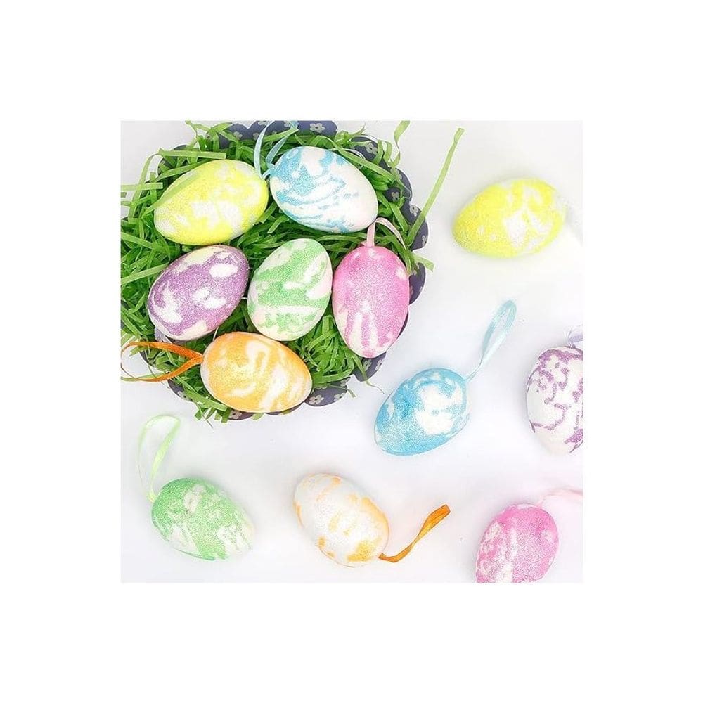 Enfeite Decorativo Páscoa 30 Ovos Pendentes Coloridos