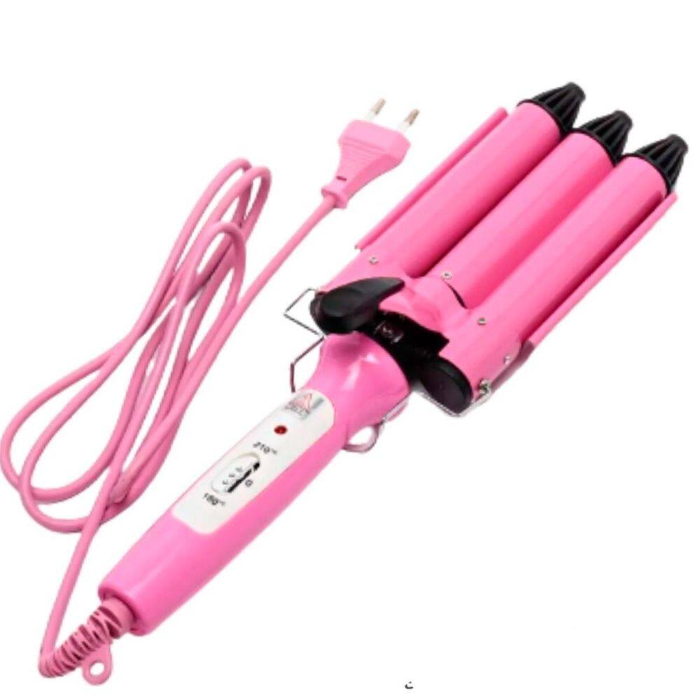 Ondulador Tri-Onda Profissional Rosa Bivolt 25Mm Cerâmica