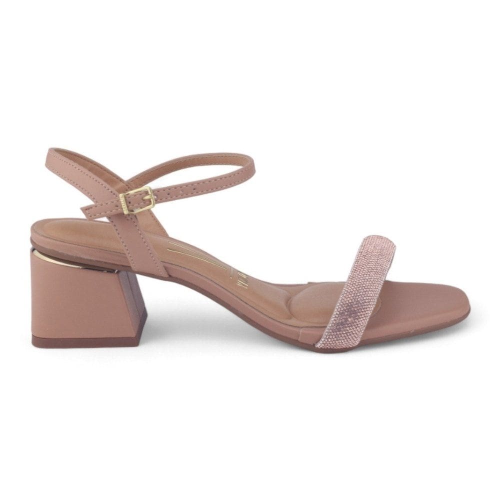 Sandália Feminina Vizzano 6428.139 salto bloco com Strass