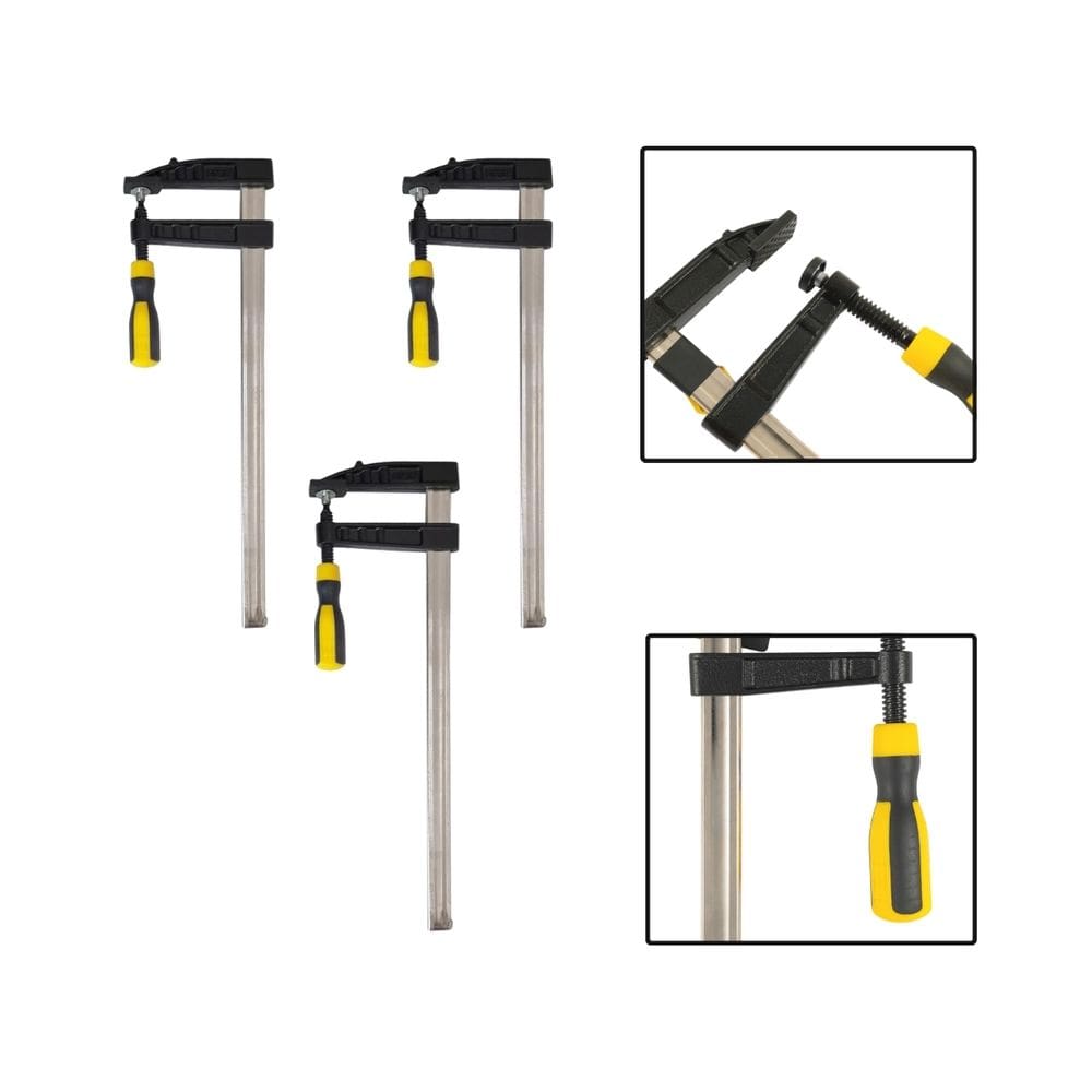 Kit 3 Grampos P/ Carpinteiro Tipo F Sargento 300x80mm 12 Pol