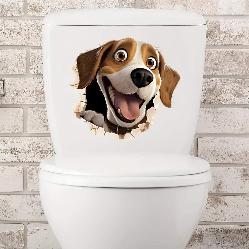 Adesivo Para Vaso Sanitário Cachorro Mod17