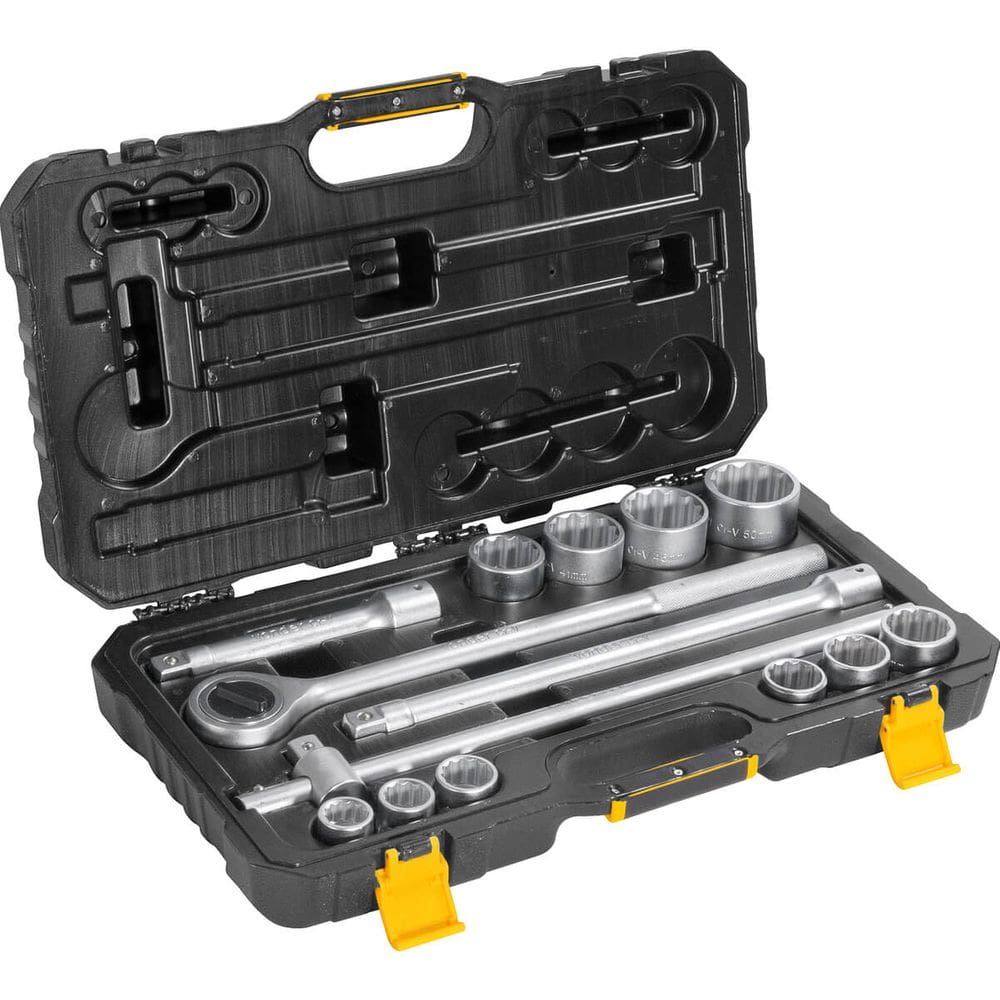 Kit Soquetes Estriados 14pçs Encaixe 3/4 22mm a 50mm Vonder