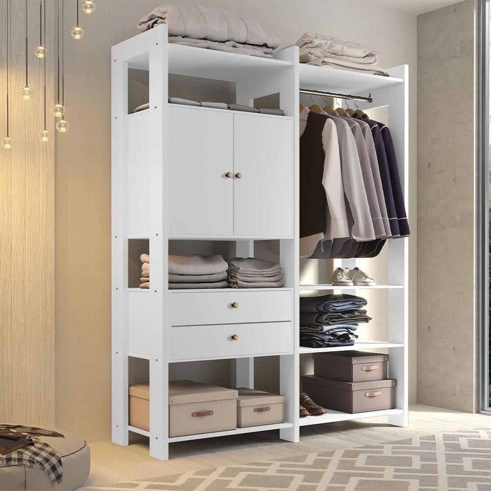 Closet Branco para Quarto Toronto Branco - Luapa