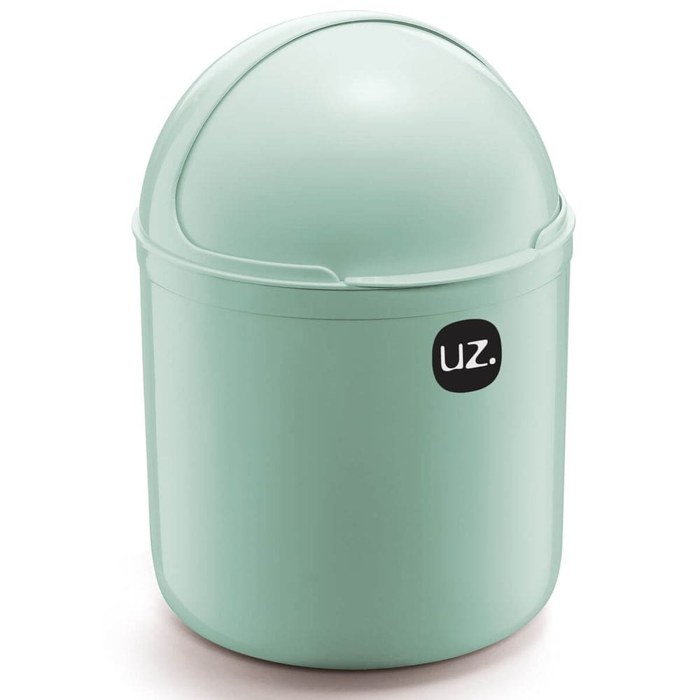 Lixeira Plástica De Cozinha Pia com Tampa Capacete e Abertura Frontal 4 litros UZ
