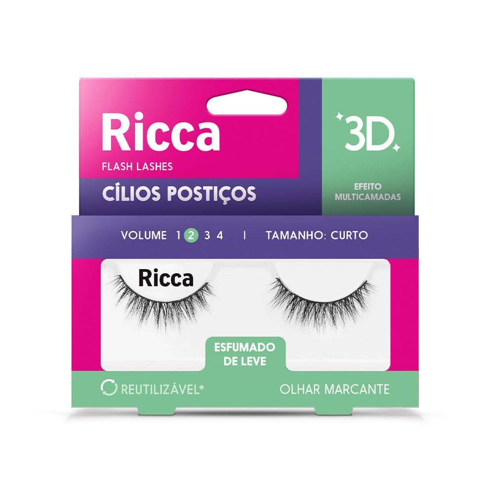 Cílios 3D Esfumado de Leve Ricca