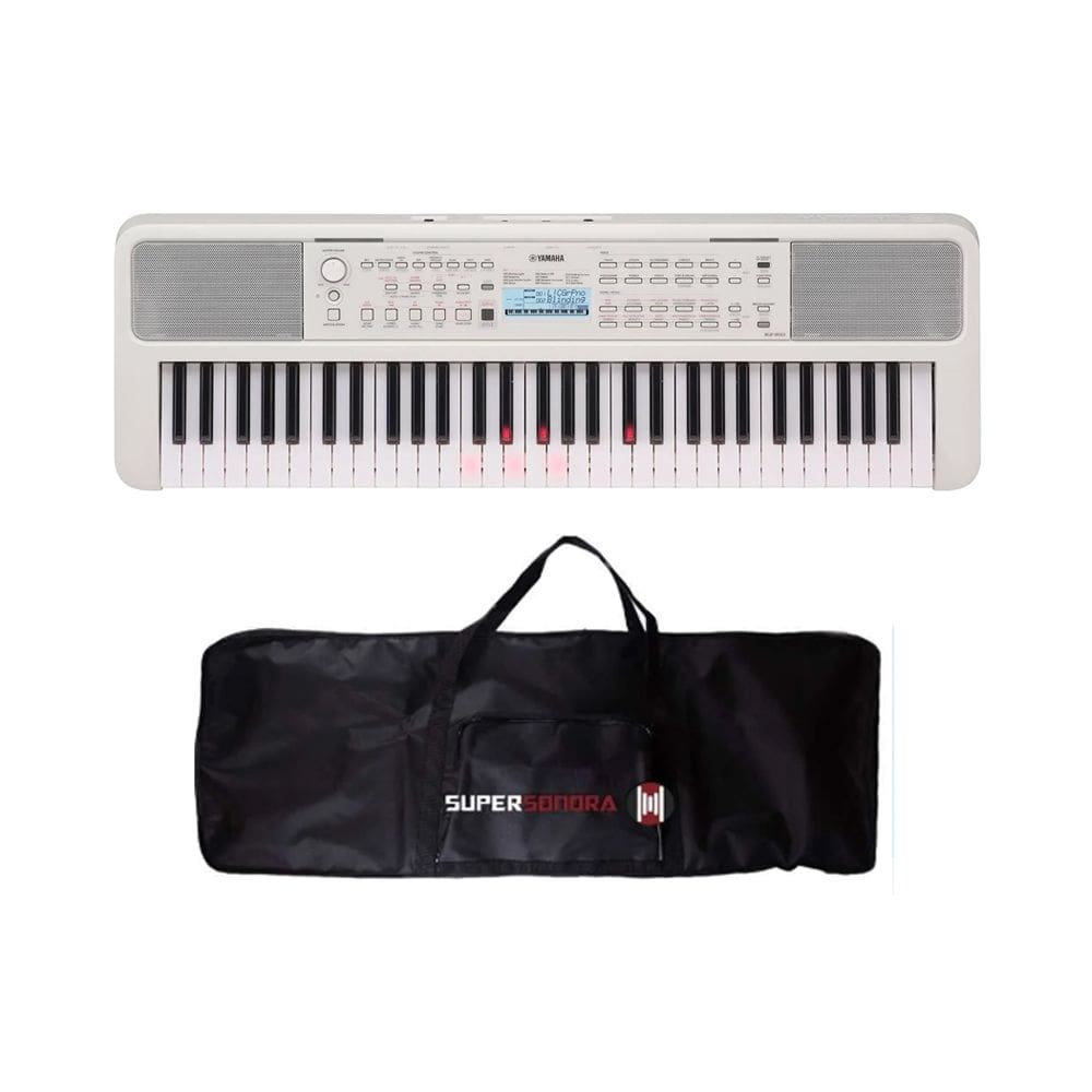 Kit Teclado Musical Yamaha EZ-310 Branco + Capa