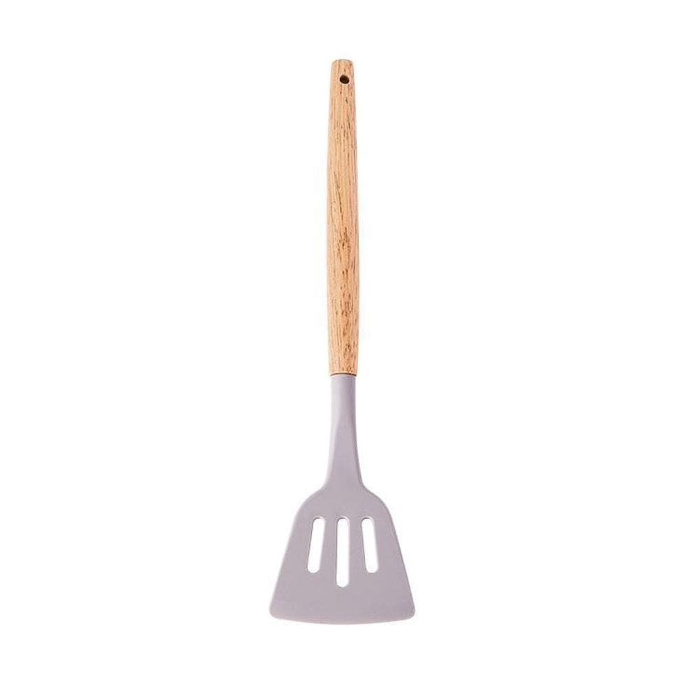 Colher Vazada Silicone Cinza Mimo Sn23327