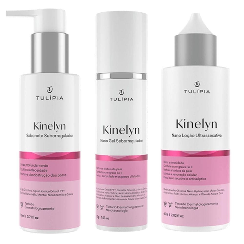 Kit Facial Para Pele Oleosa Acne Espinha E Cravos Tulipia