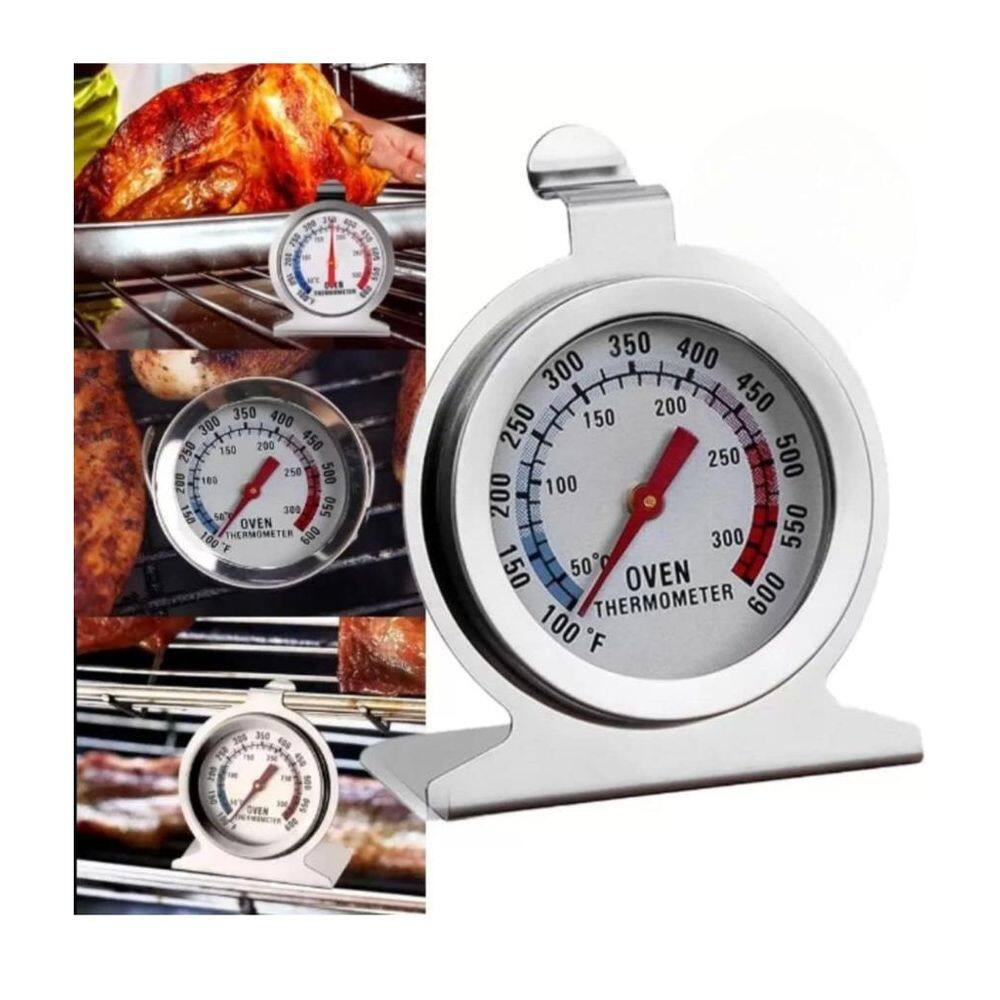 Termômetro analógico culinário para forno até 300°C aço inox alta qualidade confeitaria cozinha