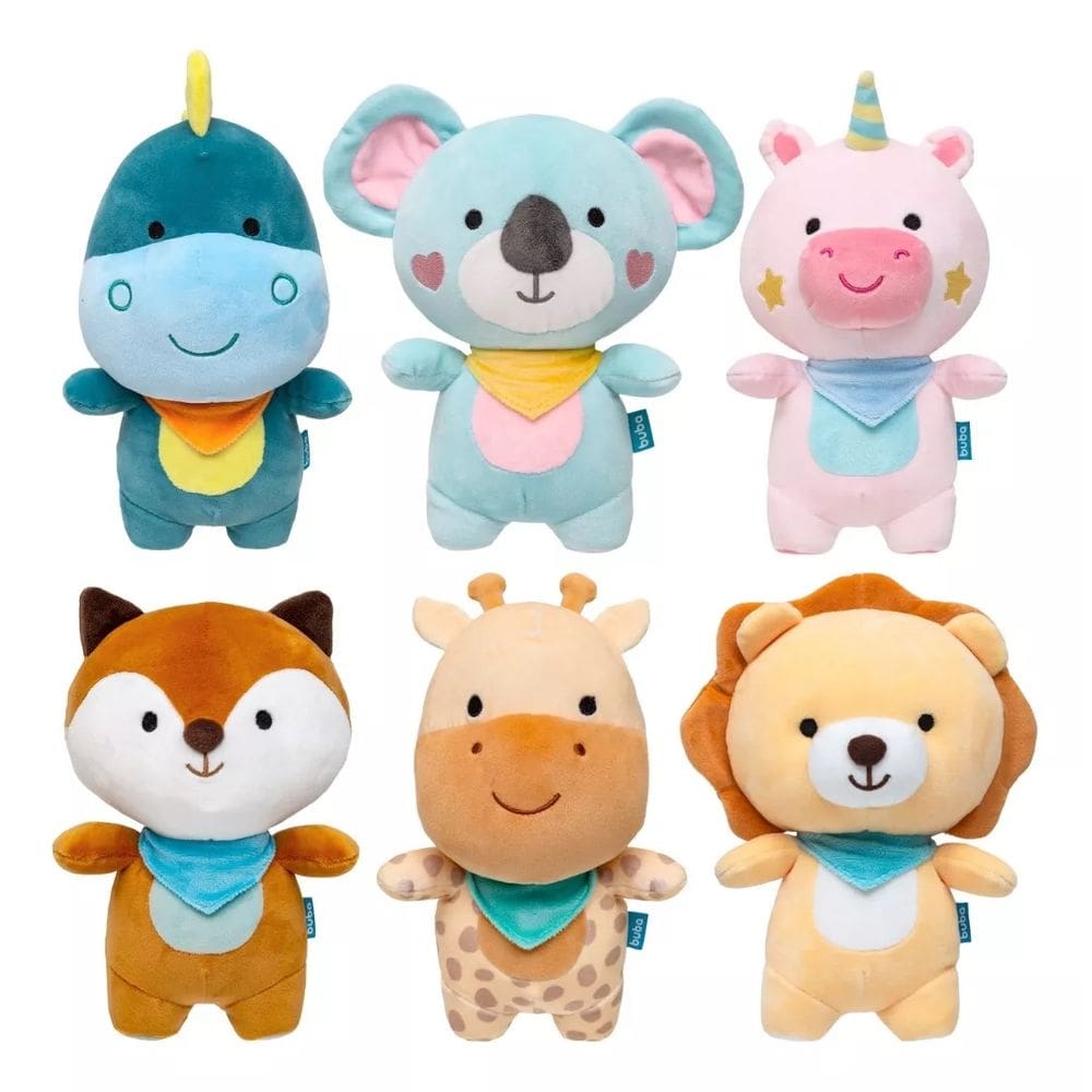 Kit Completo Pelúcias Tuminha Soft Buba 6 Unidades