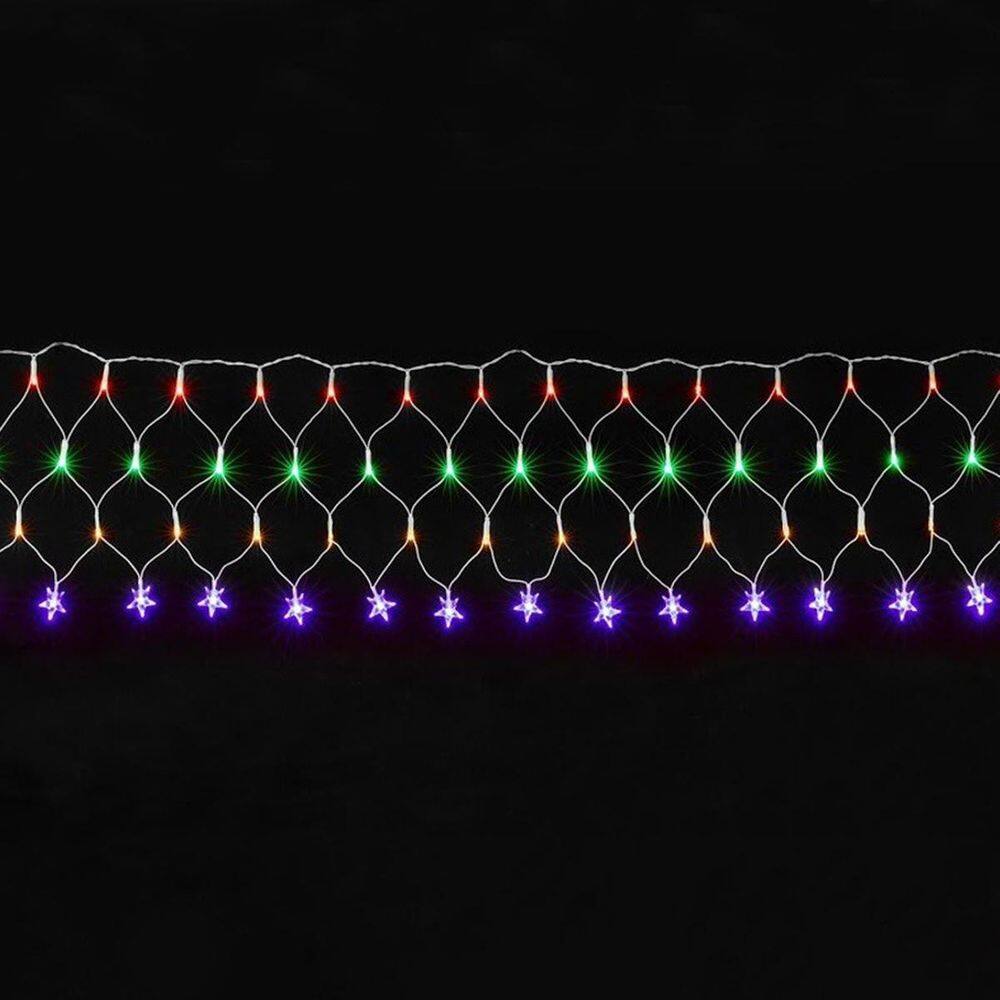 Pisca Led Rede Com Estrela - 120L 8 Modos
