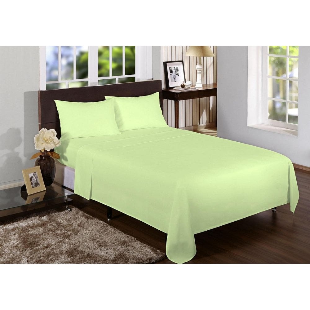 Jogo Lençol Viúva 4 Peças 2,03X1,20X35Cm 180 Fios Bainha