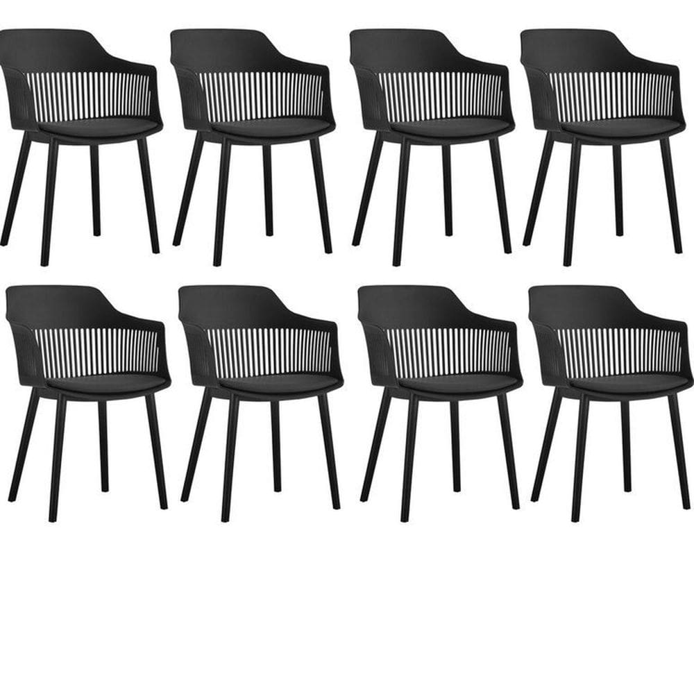 Kit com 8 Cadeiras para Sala de Jantar Marcela Preto