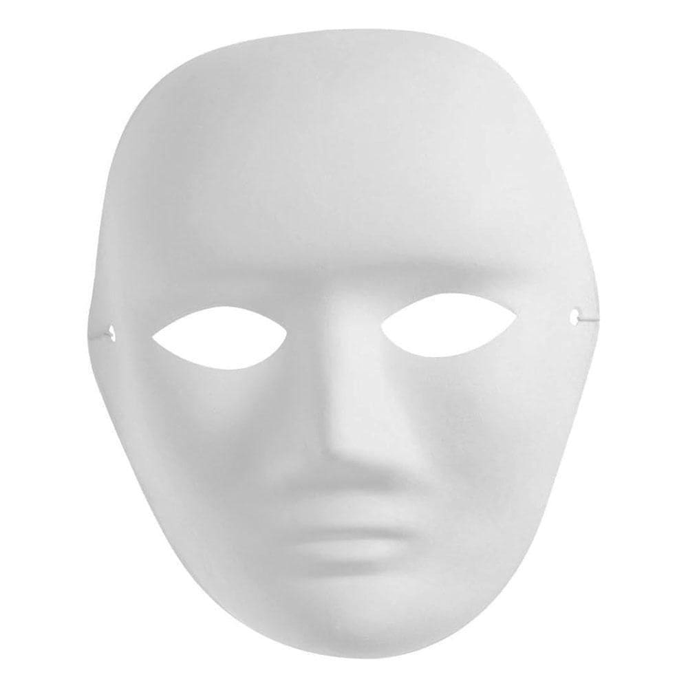 Máscara Halloween Rosto Branco Para Colorir