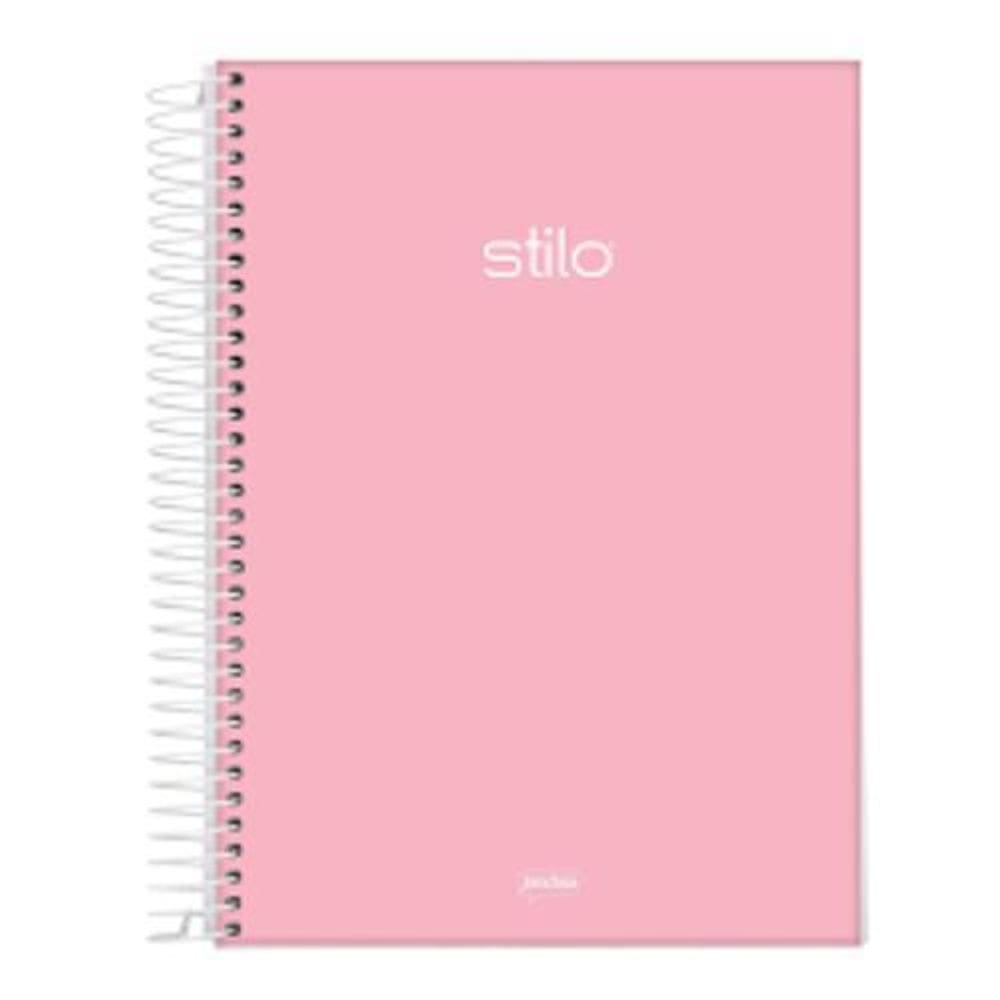Caderno Universitário 80 Folhas Jandaia Rosa Pastel