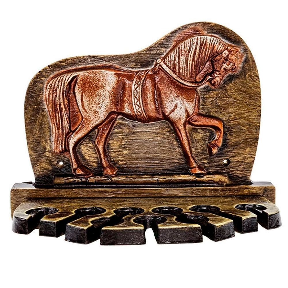 Porta Espeto Cavalo Suporte De Parede Churrasco