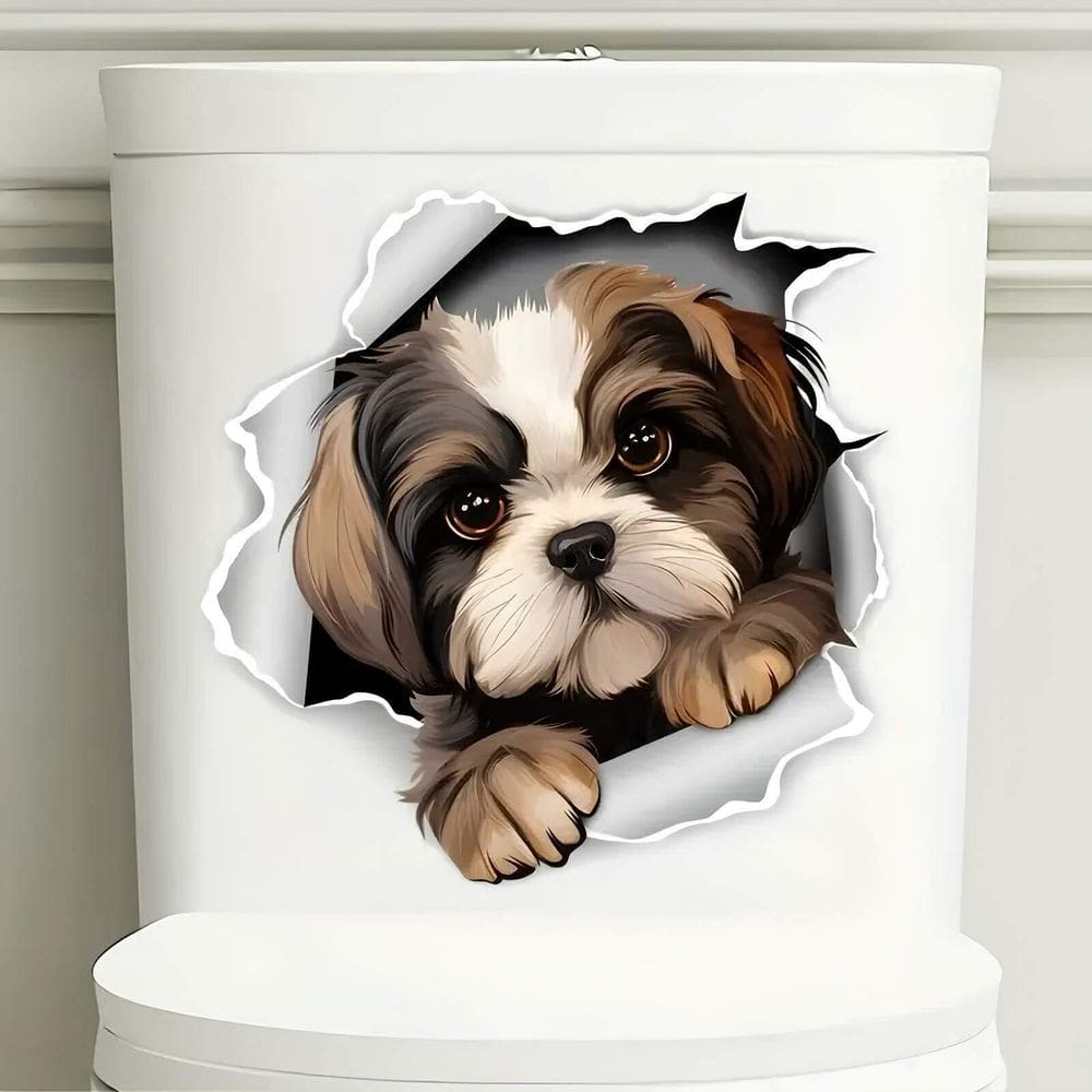 Adesivo Para Vaso Sanitário Cachorro Mod06