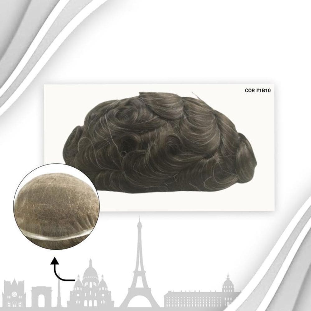 Protese Capilar Full Lace Masculina Francesa 20X25