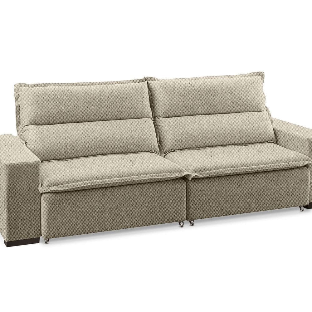 Sofá Supreme - Retrátil / Reclinável 280 Cm Veludo Marfim