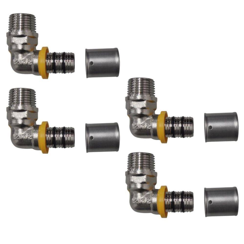 Kit 4 Joelho Cotovelo Gás 16Mm Rm 1/2`` Pex Multicamadas
