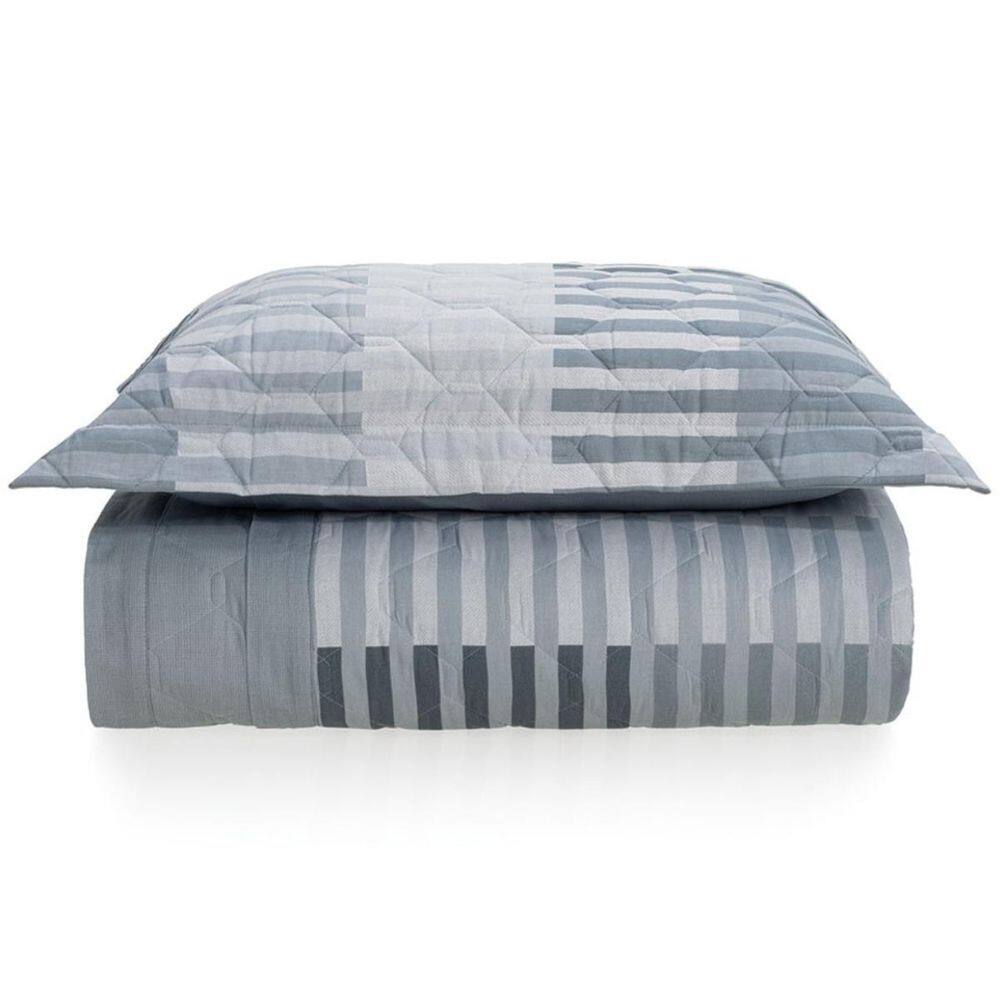 Kit Colcha Solteiro 160 Fios Karsten Julian Azul
