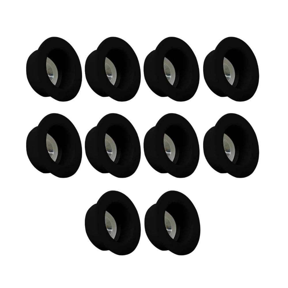 Spot Embutir Avant Confort 5w 2700k Redondo Preto Fosco 10Un