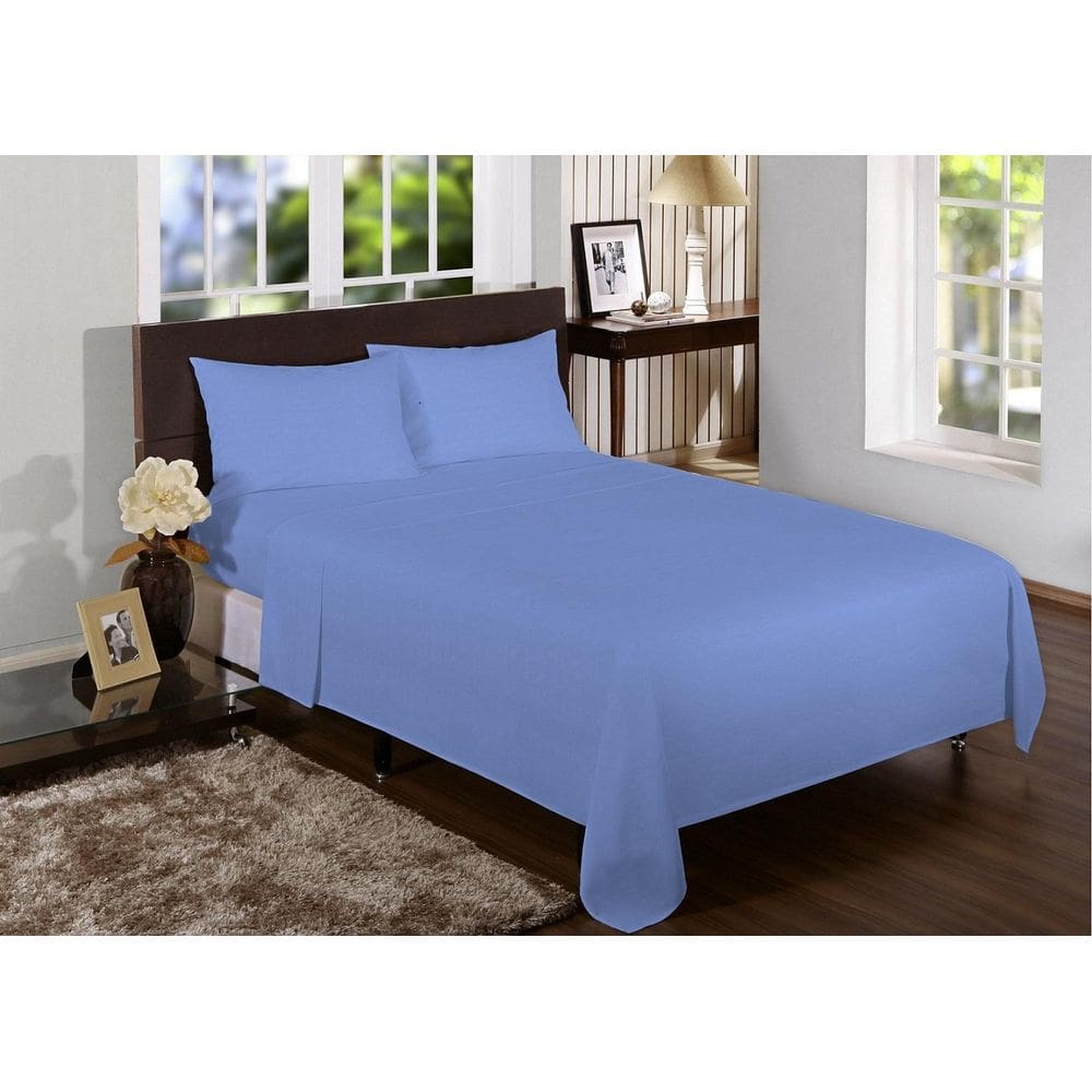 Jogo Lençol Viúva 4 Peças 2,03X1,20X30Cm 180 Fios Bainha