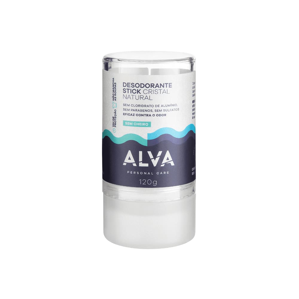 Desodorante Cristal Stick Vegano sem aluminio e parabenos - 120g Alva
