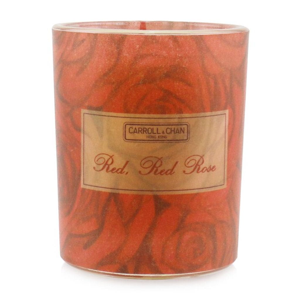 Vela votiva Carroll & Chan 100% cera de abelha vermelha rosa vermelha