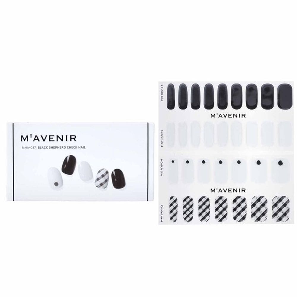 Adesivo de unhas Mavenir White Black Shepherd Check Nail Art