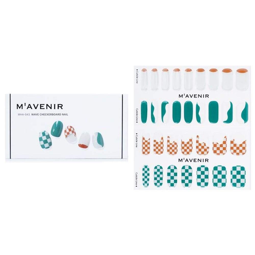 Adesivo de unhas Mavenir Patterned Wave Checkerboard