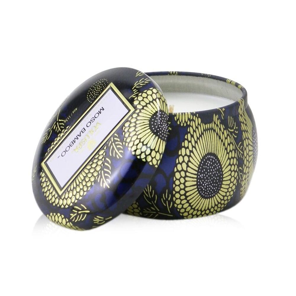 Vela Voluspa Moso Bamboo Scent Mini Tin 25h de tempo de queima