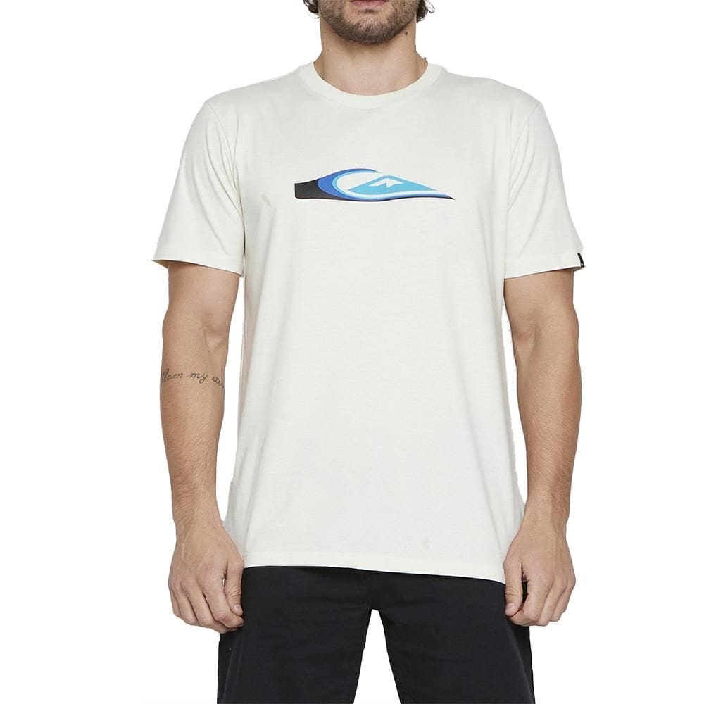 Camiseta Quiksilver Warp Drive SM25 Masculina Snow White