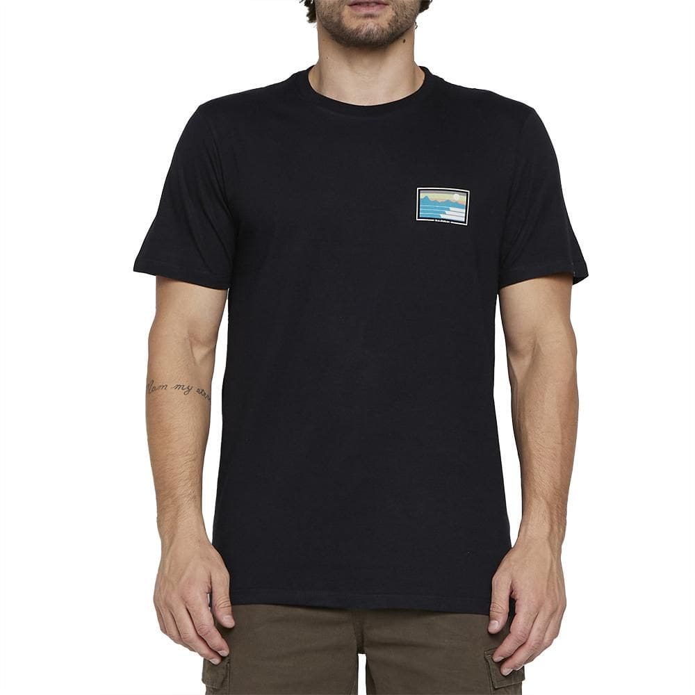 Camiseta Quiksilver Land And Sea SM25 Masculina Preto
