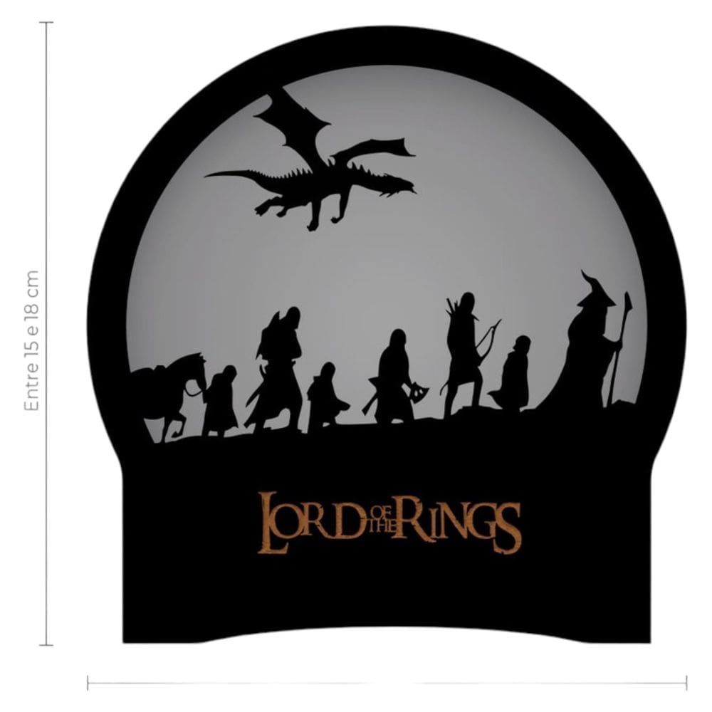 Luminária Em Mdf Senhor Dos Anéis Caminhos