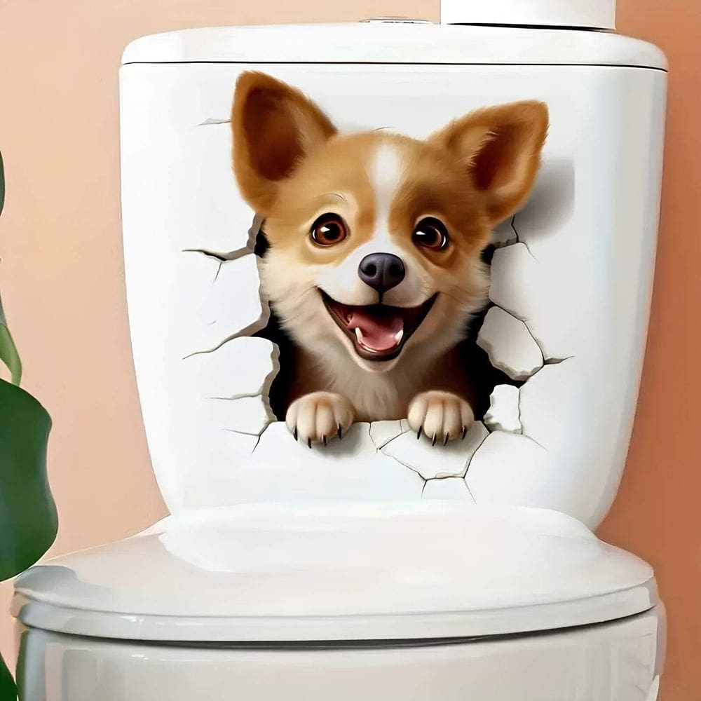 Adesivo Para Vaso Sanitário Cachorro Mod09